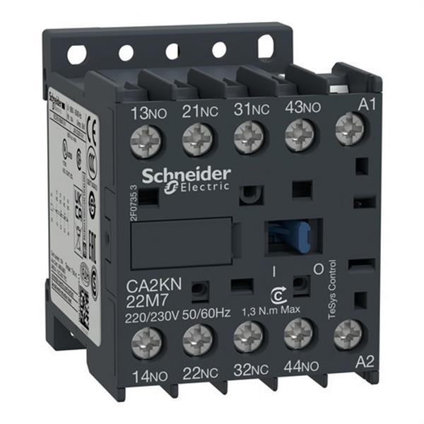 SCHNEIDER ELECTRIC CA2KN22M7 Minicontactor auxiliar 2 NA+2 NC 220V CA 50-60Hz