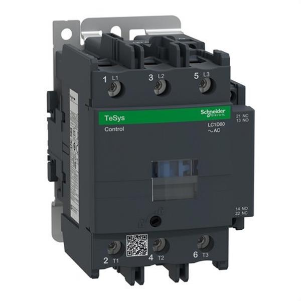 SCHNEIDER ELECTRIC LC1D80P7 Contactor 80A 1 NA/1 NC 230V 50-60Hz