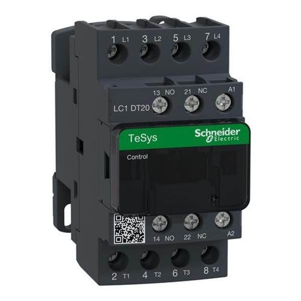 SCHNEIDER ELECTRIC LC1DT20P7 Contactor 20A 1 NA/1 NC 230V 50-60Hz 4P