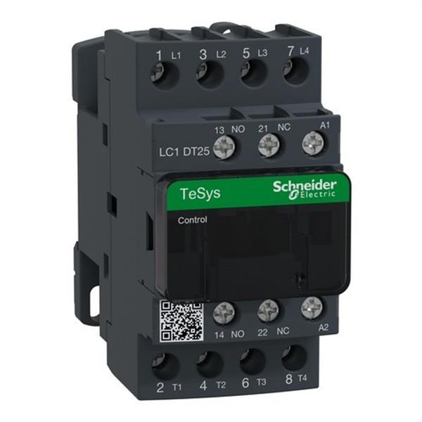 SCHNEIDER ELECTRIC LC1DT25P7 Contactor 25A 1 NA/1 NC 230V 50-60Hz 4P