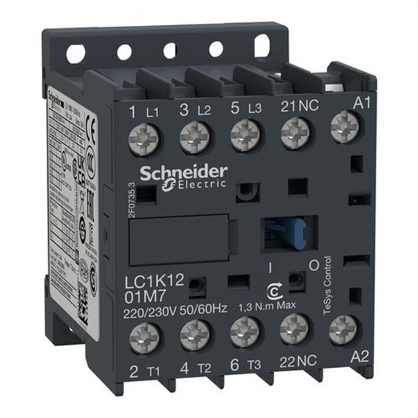 SCHNEIDER ELECTRIC LC1K1201B7 Minicontactor 12A 3P 24V CA 50-60Hz