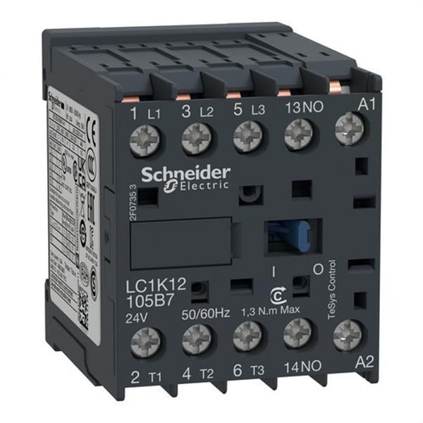 SCHNEIDER ELECTRIC LC1K12105B7 Minicontactor 12A 3P 24V CA 50-60Hz