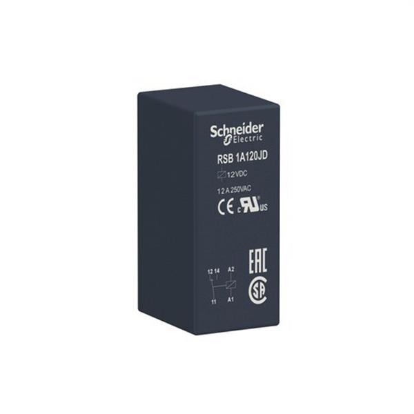 SCHNEIDER ELECTRIC RSB1A120JD Relé enchufable 1 NA/NC 12A 12V DC