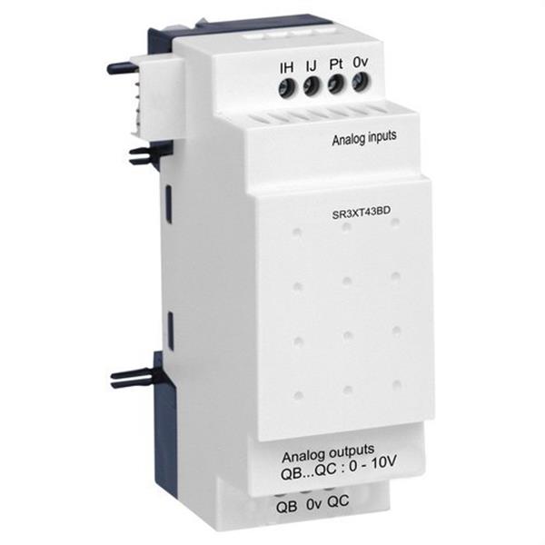 SCHNEIDER ELECTRIC SR3XT43BD Módulo de extensión de E/S analógica 4 E S 24V CC para ZELIO LOGIC