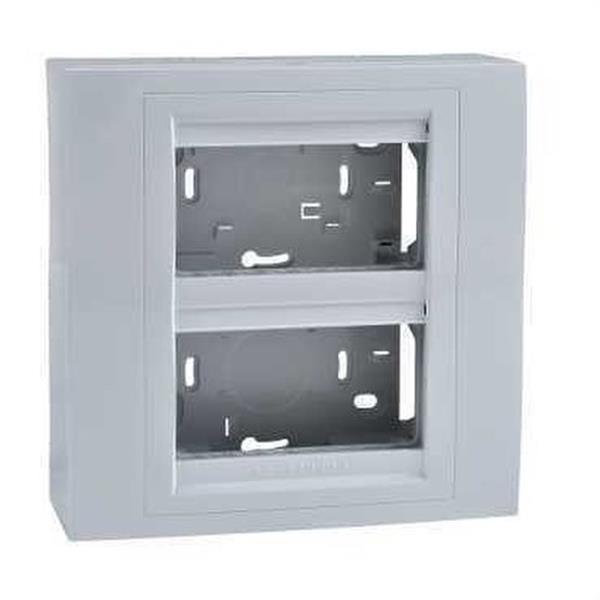 SCHNEIDER ELECTRIC U22.224.18 Centralización puesto de trabajo UNICA SYSTEM con 2 columnas blanco polar