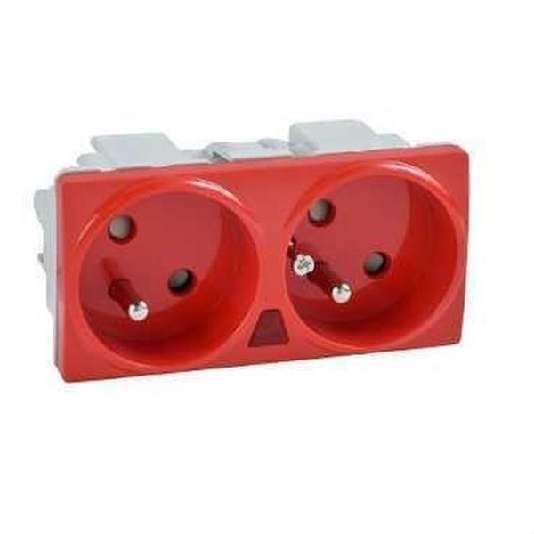 SCHNEIDER ELECTRIC U3.069.03S *BASE DOBLE 2P + TTF 16A 250V PILOTO UNICA ROJO