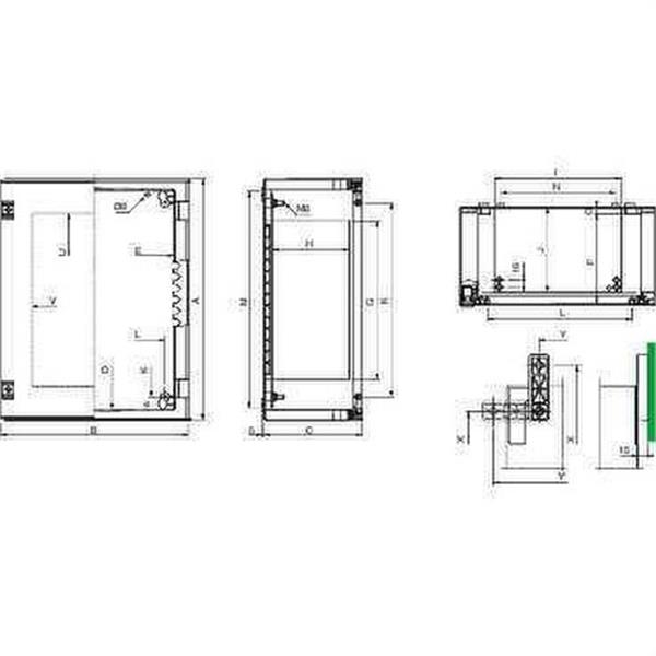 SCHNEIDER ELECTRIC NSYPLM108 *ARMARIO POLYMEL CON PUERTA 1056x852x350