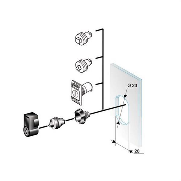 SCHNEIDER ELECTRIC NSYTC6CRN Inserto cuadrado 6mm para armario mural