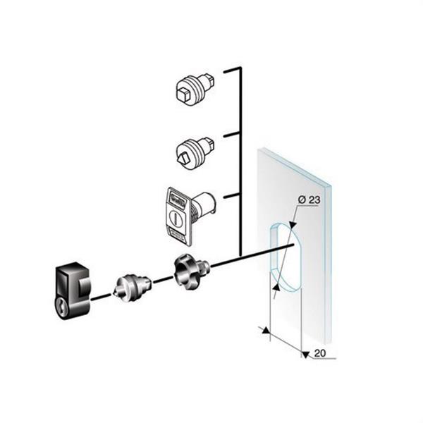 SCHNEIDER ELECTRIC NSYTC7CRN Inserto cuadrado 7 mm para armario mural