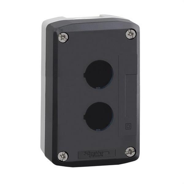 SCHNEIDER ELECTRIC XALD02 Caja gris claro con tapa gris antracita con taladro 2