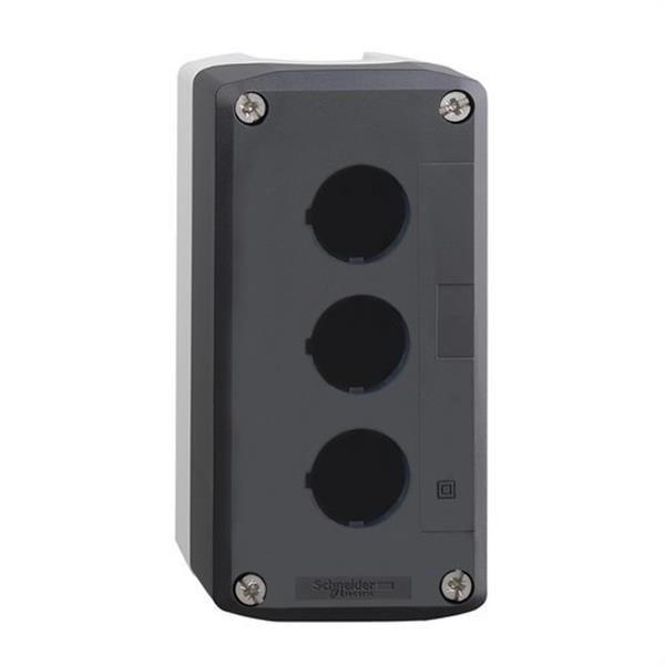 SCHNEIDER ELECTRIC XALD03 Caja gris claro con tapa gris antracita con taladro 3