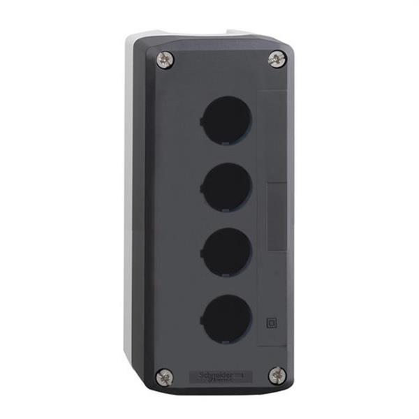 SCHNEIDER ELECTRIC XALD04 Caja gris claro con tapa gris antracita con taladro 4