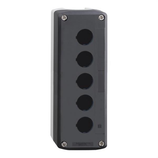 SCHNEIDER ELECTRIC XALD05 Caja gris claro con tapa gris antracita con taladro 5