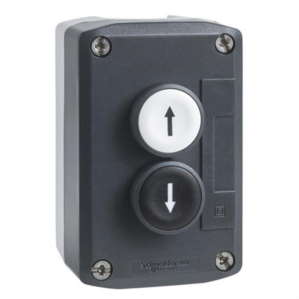 SCHNEIDER ELECTRIC XALD222 Caja 2 pulsadores blanco / negro flecha arriba / abajo