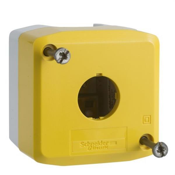 SCHNEIDER ELECTRIC XALK01 Caja gris clase tapa amarilla con taladro 1