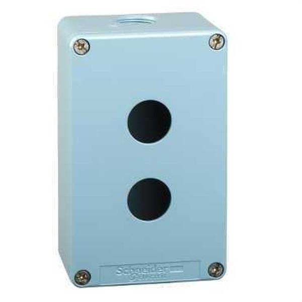 SCHNEIDER ELECTRIC XAPM2202 Caja metálica IP65 2 taladros diámetro 22,2 profundidad 49mm azul
