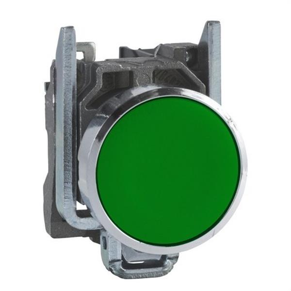 SCHNEIDER ELECTRIC XB4BA31 Pulsador rasante diámetro 22 1 NA verde embellecedor metálico