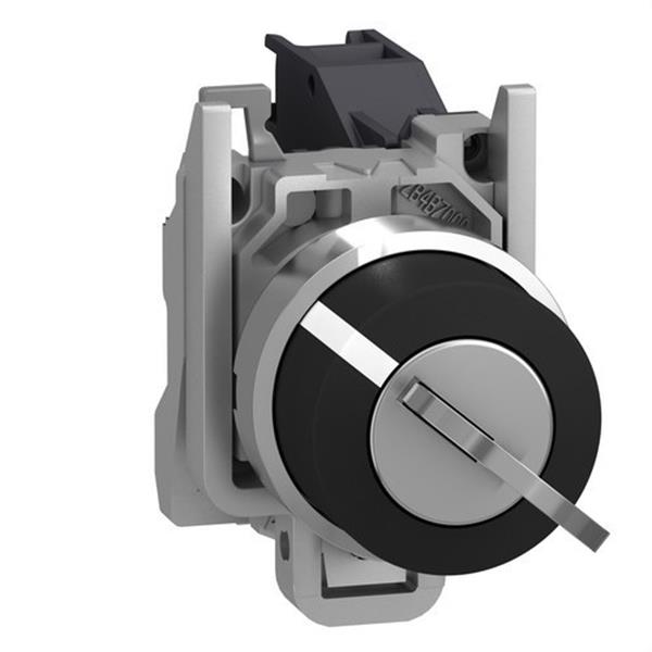 SCHNEIDER ELECTRIC XB4BG21 Selector diámetro 22 cerradura 1 NA 2 fijación embellecedor metálico