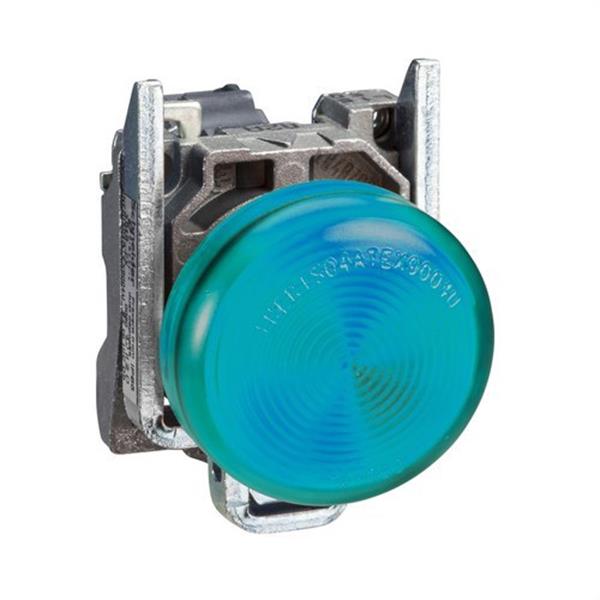 SCHNEIDER ELECTRIC XB4BV63 Piloto BA9s diámetro 22 250V directo verde embellecedor metálico