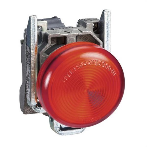SCHNEIDER ELECTRIC XB4BV64 Piloto BA9s diámetro 22 250V directo rojo embellecedor metálico