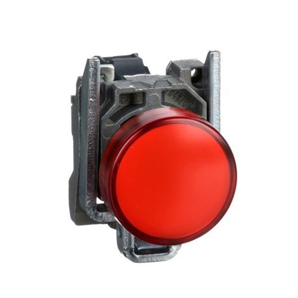 SCHNEIDER ELECTRIC XB4BVB4 Piloto LED diámetro 22 24V rojo embellecedor metálico