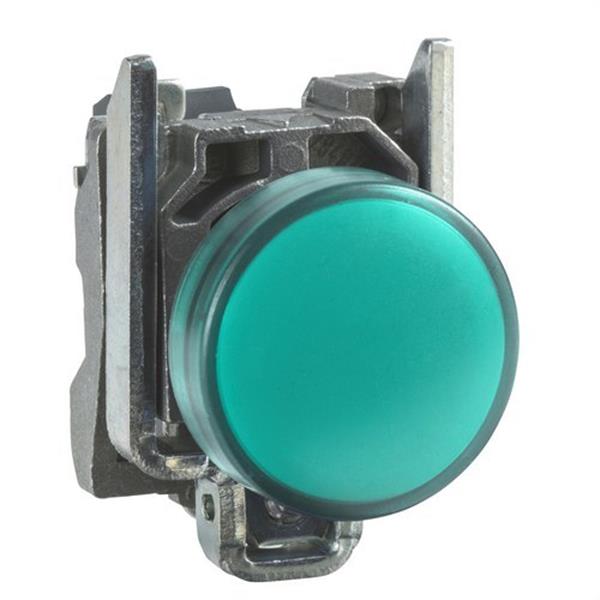 SCHNEIDER ELECTRIC XB4BVM3 Piloto LED diámetro 22 230-240V verde embellecedor metálico