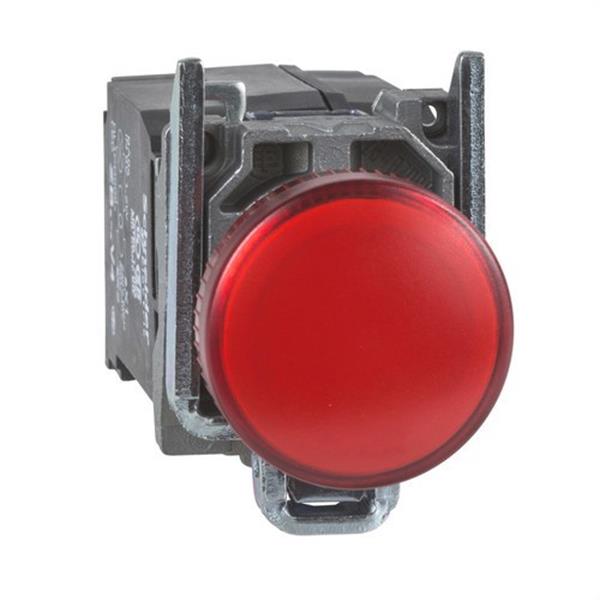 SCHNEIDER ELECTRIC XB4BVM4 Piloto LED diámetro 22 230-240V rojo embellecedor metálico
