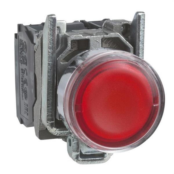 SCHNEIDER ELECTRIC XB4BW34B5 Pulsador luminoso rasante diámetro 22 24V rojo embellecedor metálico