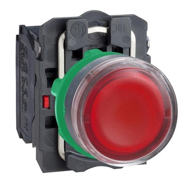 SCHNEIDER ELECTRIC XB5AW34B5 Pulsador luminoso rasante diámetro 22 24V rojo embellecedor plástico