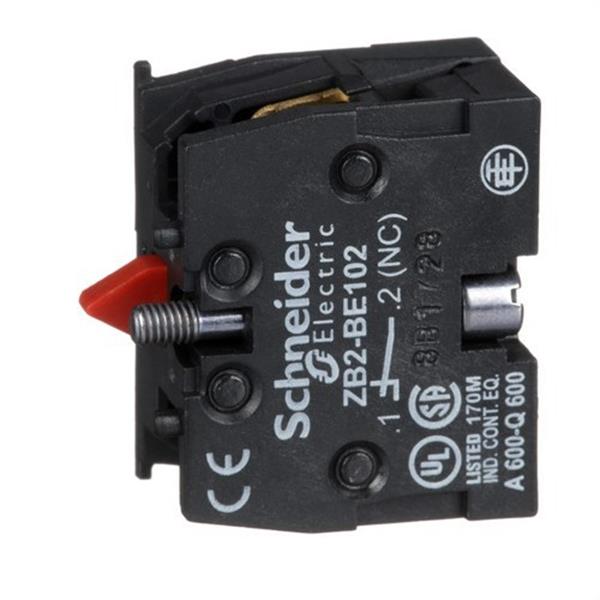 SCHNEIDER ELECTRIC ZB2BE102 Bloque de contacto retorno resorte 1 NC montaje frontal