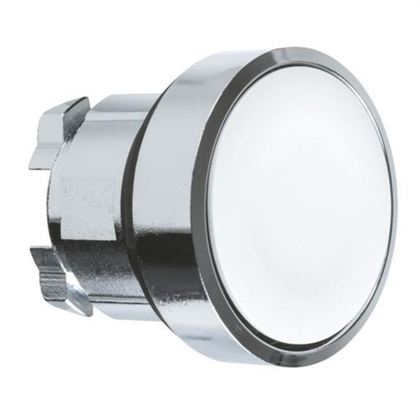 SCHNEIDER ELECTRIC ZB4BA1 Cabeza pulsador diámetro 22 rasante sin placa blanco embellecedor metálico