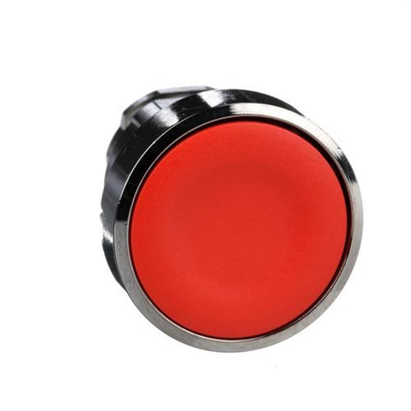 SCHNEIDER ELECTRIC ZB4BA4 Cabeza pulsador diámetro 22 rasante sin placa rojo embellecedor metálico