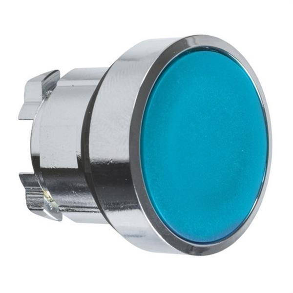 SCHNEIDER ELECTRIC ZB4BA6 Cabeza pulsador diámetro 22 rasante sin placa azul embellecedor metálico