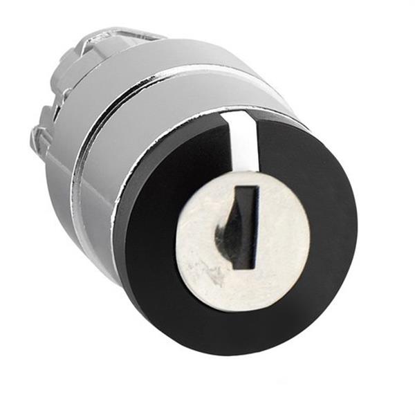 SCHNEIDER ELECTRIC ZB4BG7 Cabeza selector diámetro 22 llave 3 vuelta contacto embellecedor metálico