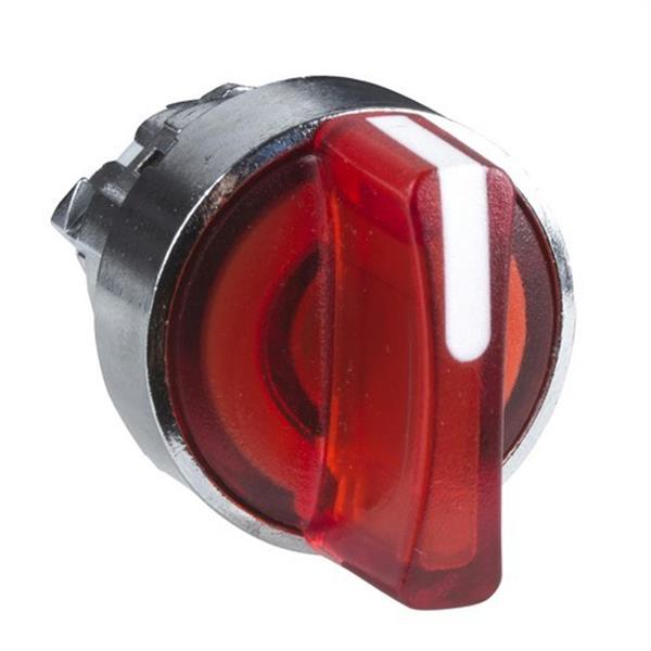 SCHNEIDER ELECTRIC ZB4BK1243 Cabeza selector diámetro 22 con 2 fijas maneta larga roja embellecedor metálico