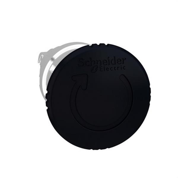 SCHNEIDER ELECTRIC ZB4BS52 Cabeza pulsador seta diámetro 40 girar negra embellecedor metálico
