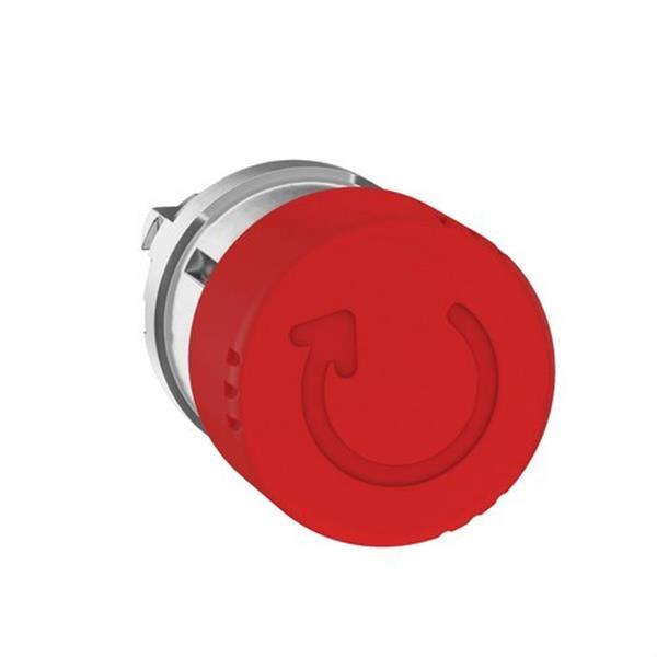 SCHNEIDER ELECTRIC ZB4BS834 Cabeza pulsador seta diámetro 30 girar roja embellecedor metálico
