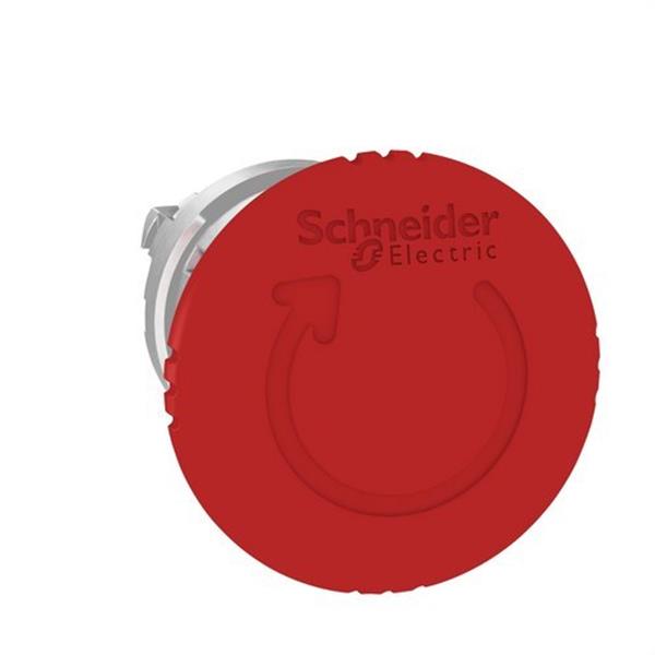 SCHNEIDER ELECTRIC ZB4BS844 Cabeza pulsador seta diámetro 40 girar roja embellecedor metálico