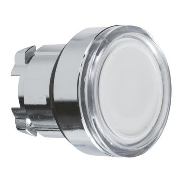 SCHNEIDER ELECTRIC ZB4BW313 Cabeza pulsador luminoso diámetro 22 rasante blanca embellecedor metálico
