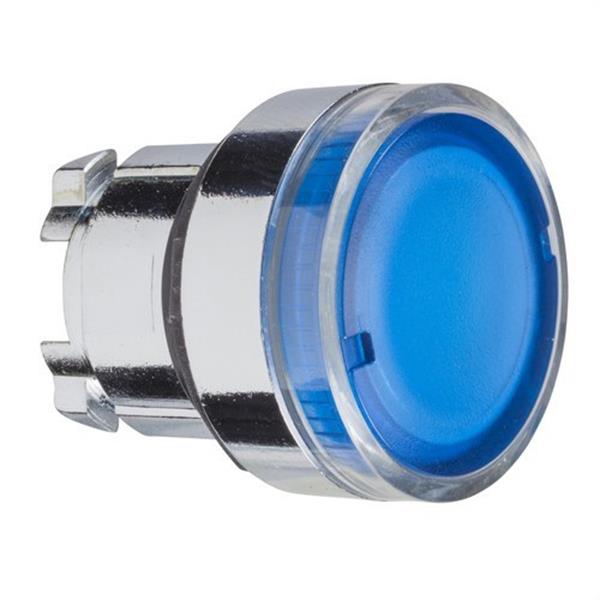 SCHNEIDER ELECTRIC ZB4BW36 Cabeza pulsador luminoso diámetro 22 rasante azul embellecedor metálico