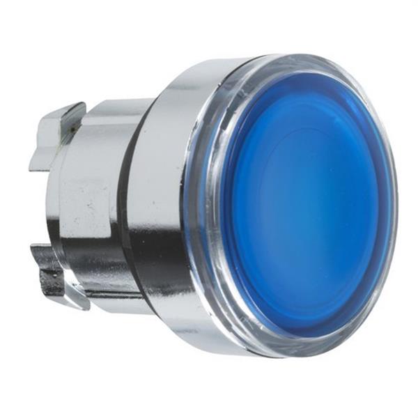 SCHNEIDER ELECTRIC ZB4BW363 Cabeza pulsador luminoso diámetro 22 rasante azul embellecedor metálico