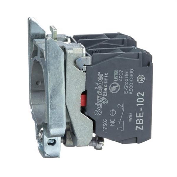 SCHNEIDER ELECTRIC ZB4BZ104 Cuerpo diámetro 22mm 2 NC con conexión tornillo embellecedor metálico