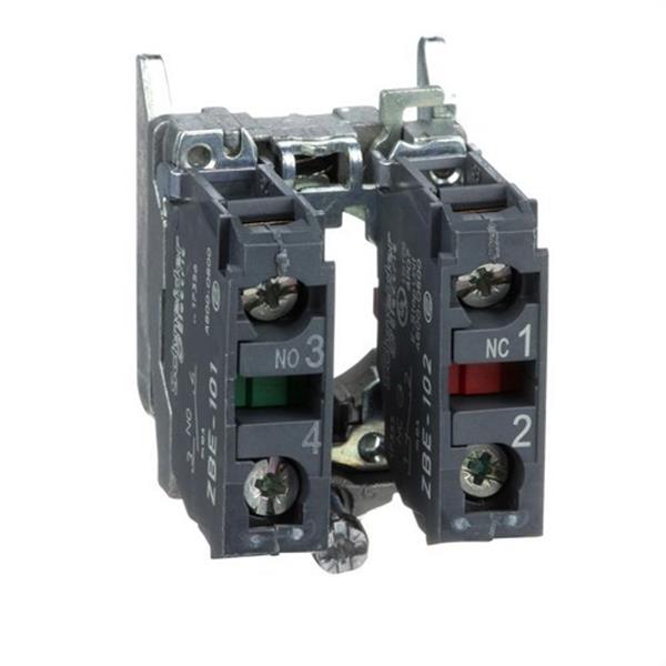 SCHNEIDER ELECTRIC ZB4BZ105 Cuerpo diámetro 22mm 1 NA/1 NC con conexión tornillo embellecedor metálico