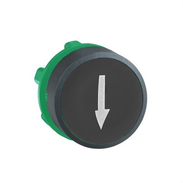 SCHNEIDER ELECTRIC ZB5AA335 Cabeza pulsador diámetro 22 rasante negro flecha blanco embellecedor plástico