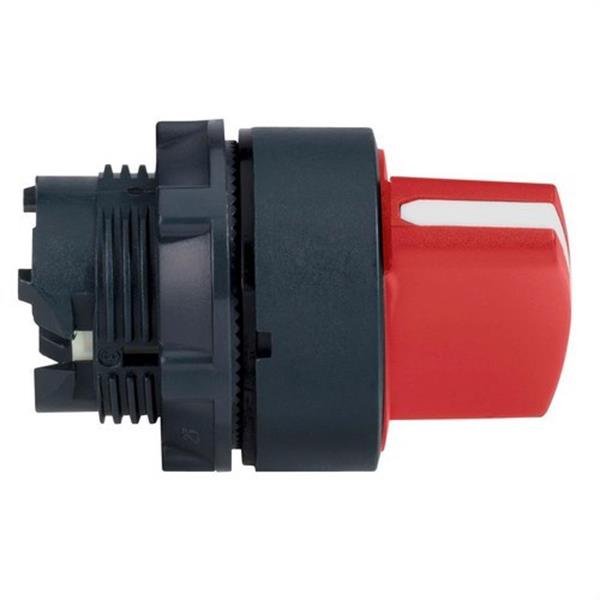 SCHNEIDER ELECTRIC ZB5AD204 Cabeza selector diámetro 22 maneta corta roja 2 fijas embellecedor plástico