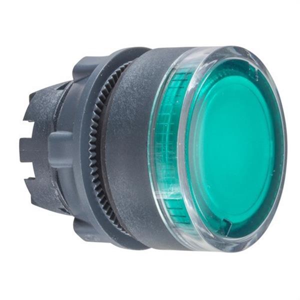 SCHNEIDER ELECTRIC ZB5AW333 Cabeza pulsador luminoso diámetro 22 rasante verde embellecedor plástico