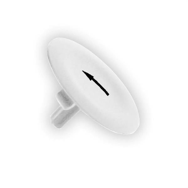 SCHNEIDER ELECTRIC ZBA334 Placa marcada para pulsador blanca flecha negra