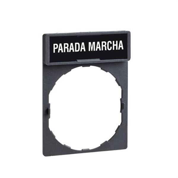 SCHNEIDER ELECTRIC ZBY2466 Portaetiquetas 30x40 etiqueta fondo negro/rojo parada / marcha