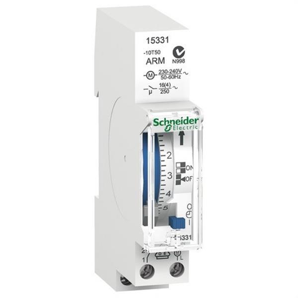 SCHNEIDER ELECTRIC 15331 Interruptor horario analógico IH 7 días con 1 módulo 100h 1C-16A