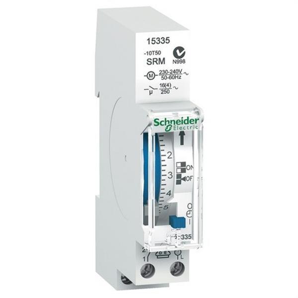 SCHNEIDER ELECTRIC 15335 Interruptor horario analógico IH 24h con 1 módulo SRM 1C-16A